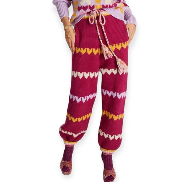 LoveShackFancy Chabela Pant in Warm Heart - Picture 1 of 3